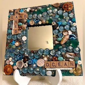 🌸🌸Handmade Beach Mirror 🌸🌸